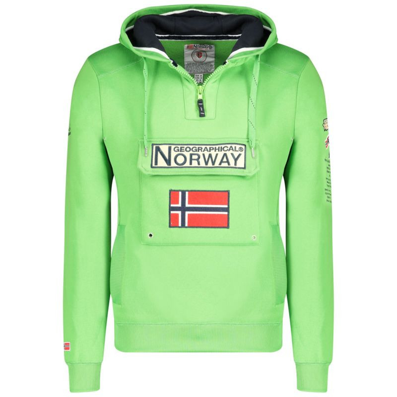 Unisex mikina WW4181H/GN Zelený vzor - Geografické Nórsko S zelená vzor