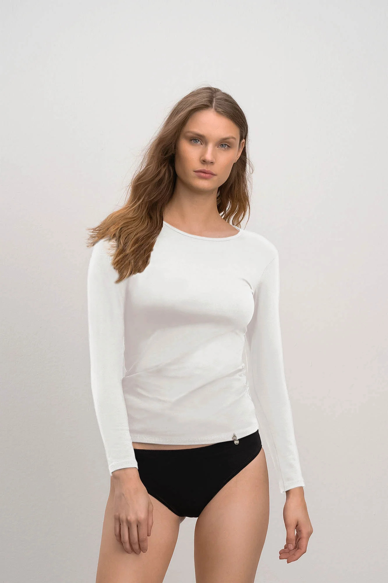 Dámske tričko s dlhým rukávom 21921 White - Vamp XL bílá