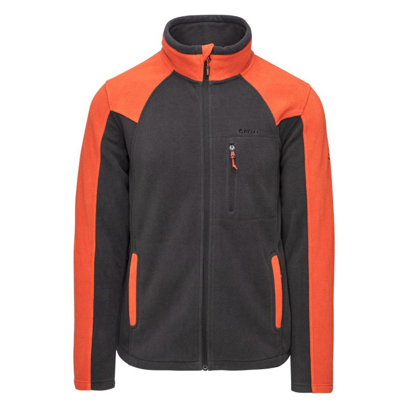 Pánska mikina Polar Monar M 92800621574 grey-orange - Hi-Tec XXL