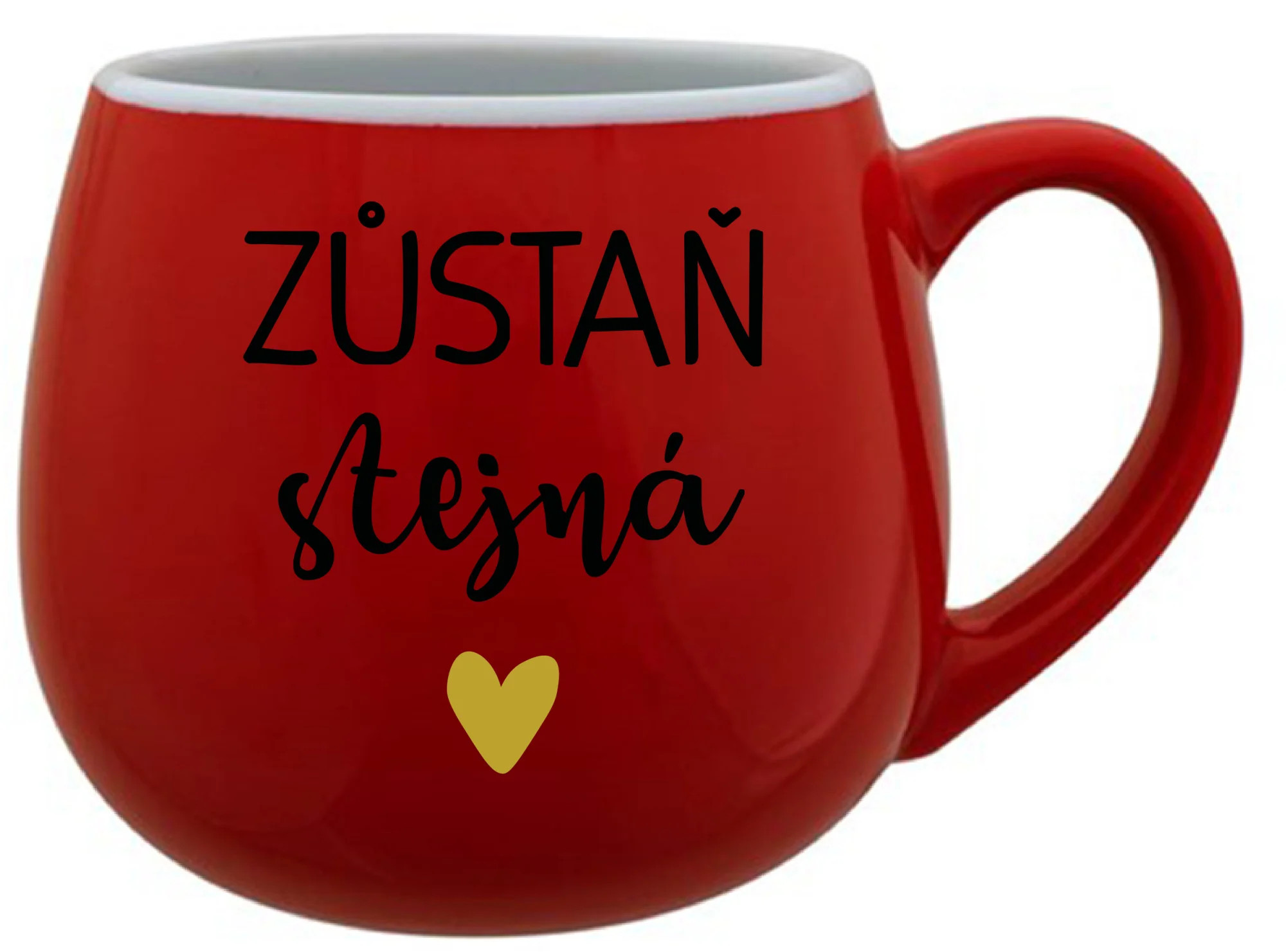 STAY THE SAME - červený keramický hrnček 300 ml