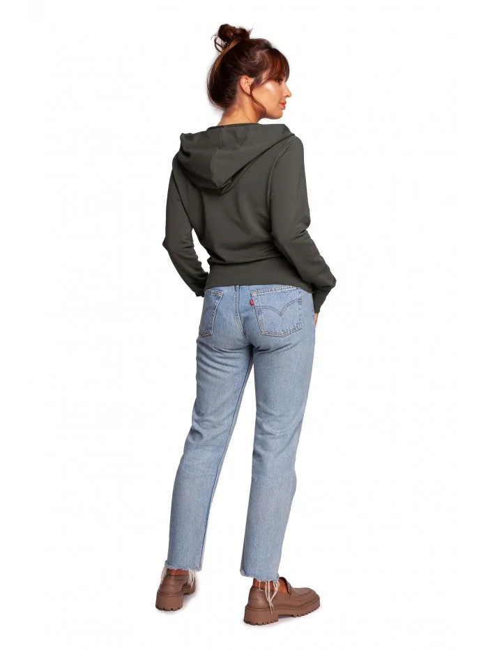 Zavinovací svetr s kapucí B246 černý - BeWear XXL (obrázek 17)