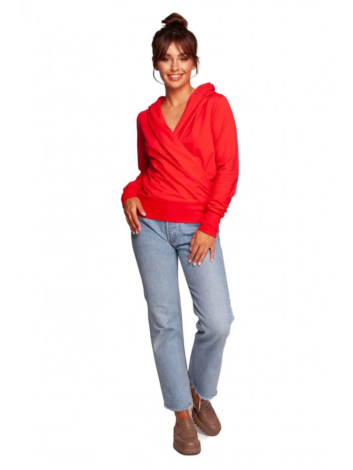 Zavinovací svetr s kapucí B246 černý - BeWear XXL (obrázek 6)