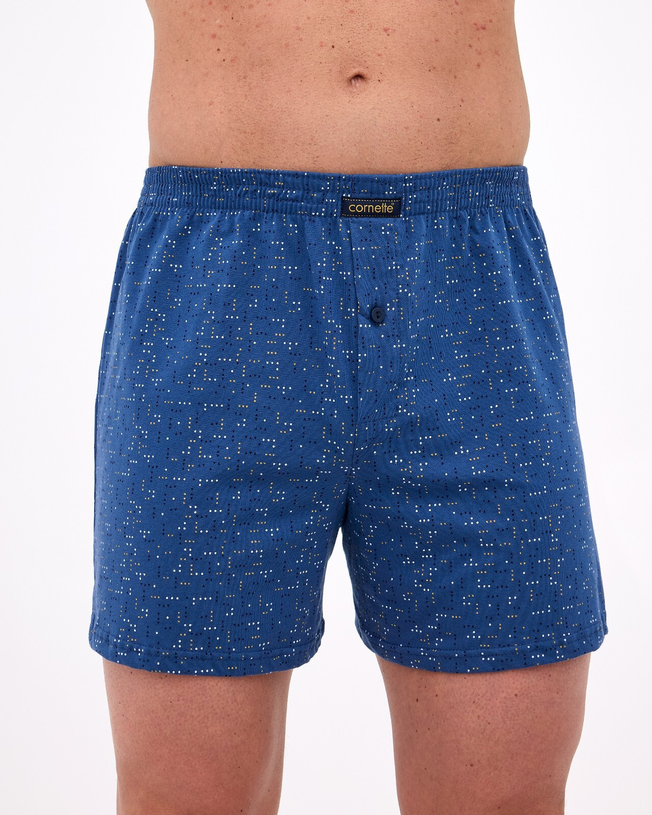 Pánske boxerky Comfort 002/320 Blue Pattern - Cornette XL modrá mix