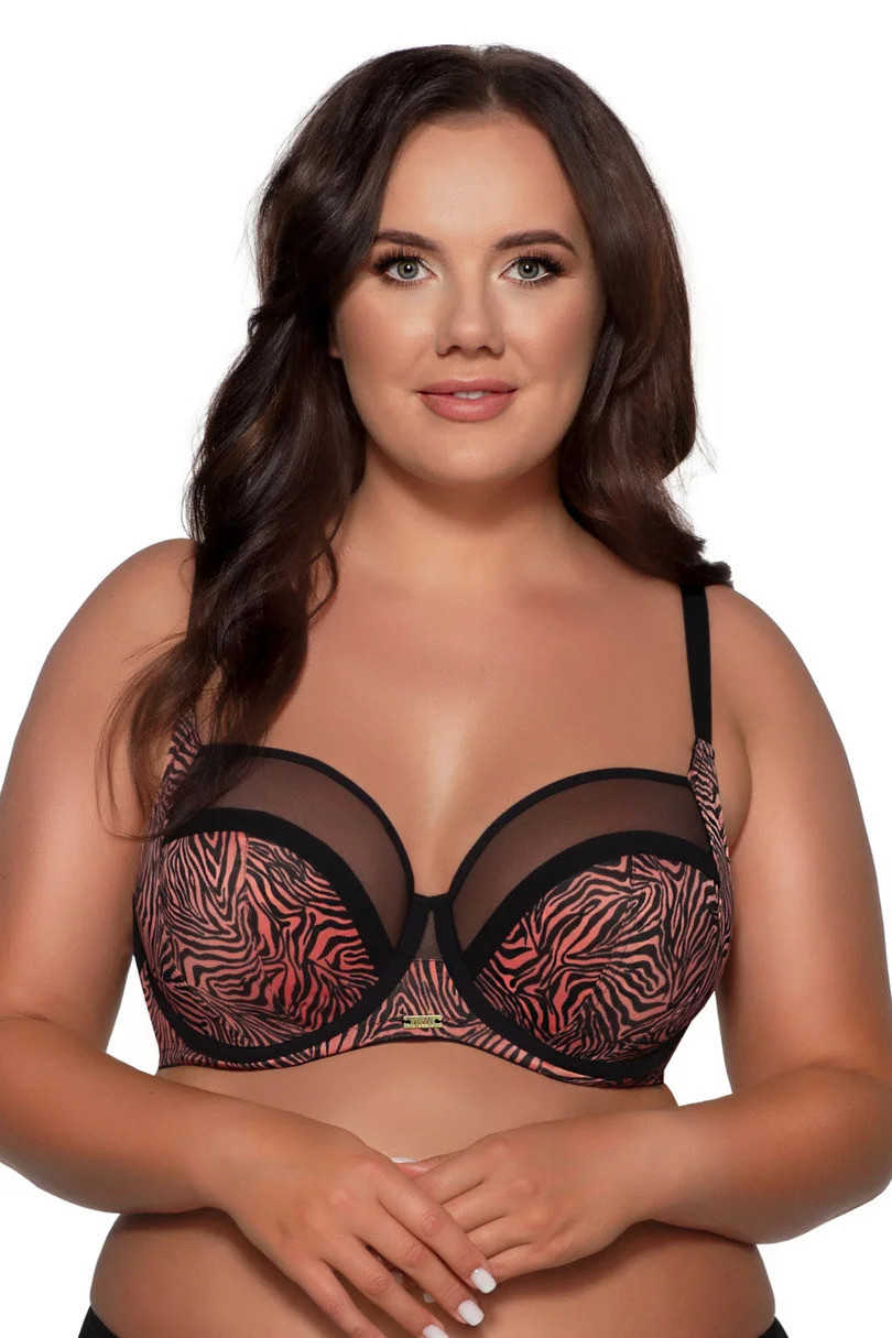 Dámska podprsenka TIGER SSS 1130/3 Terracotta s čiernou - AVA 70H terracotta
