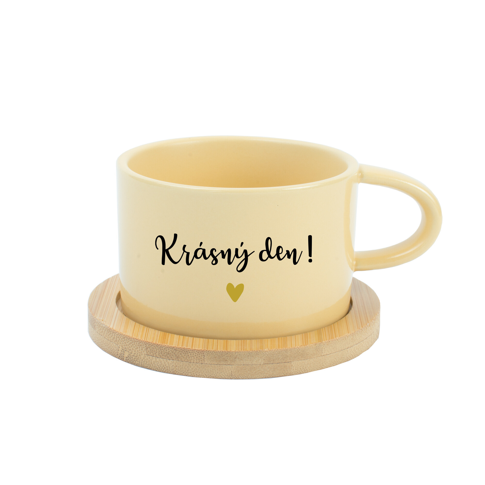 KRÁSNY DEŇ! - žltý pohár na makrónky 200 ml