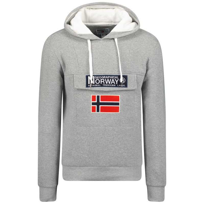 Pánska mikina WW6114H/GN Grey Pattern - Geographical Norway XL šedá vzor