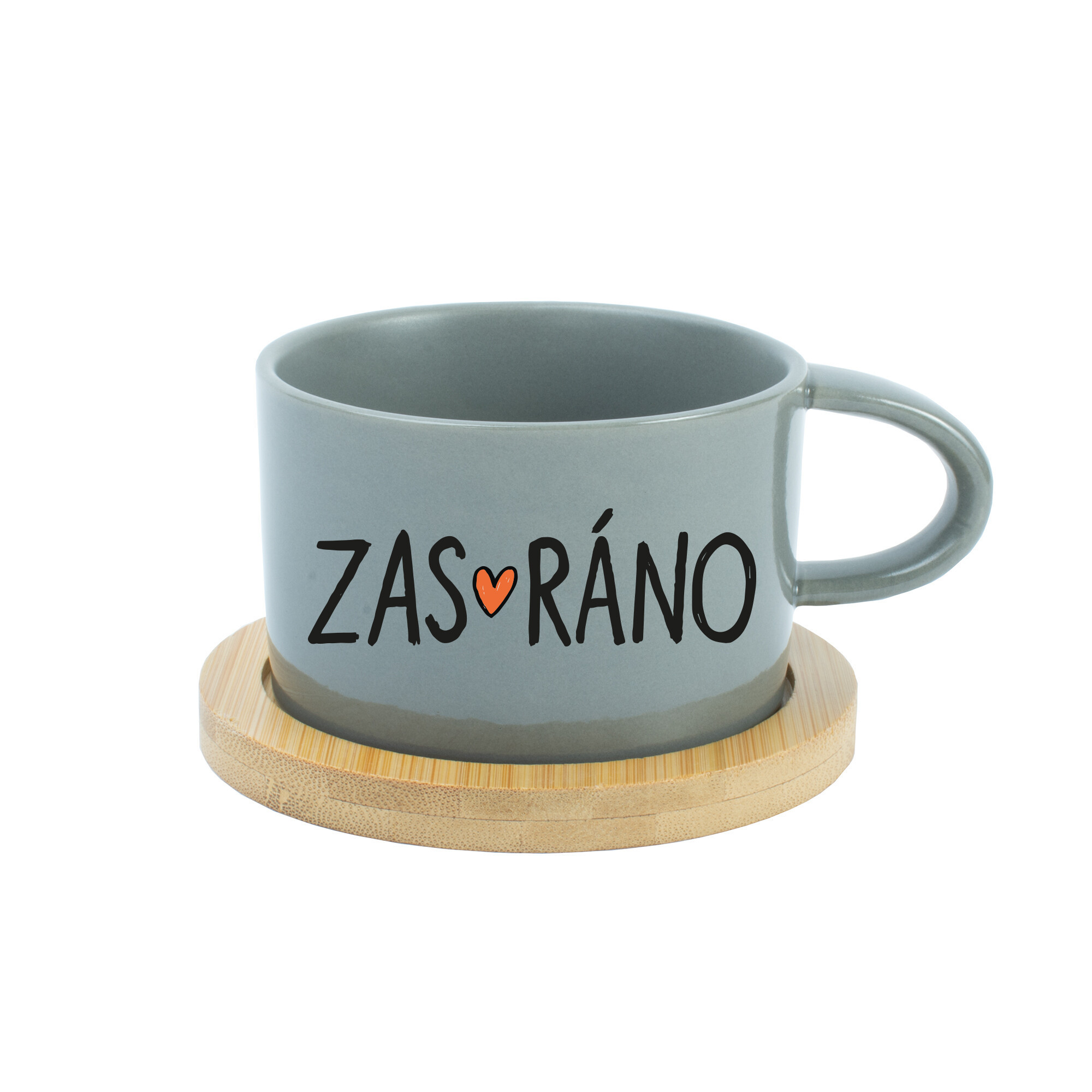 ZAS_RÁNO - šálka na sivé makrónky 200 ml