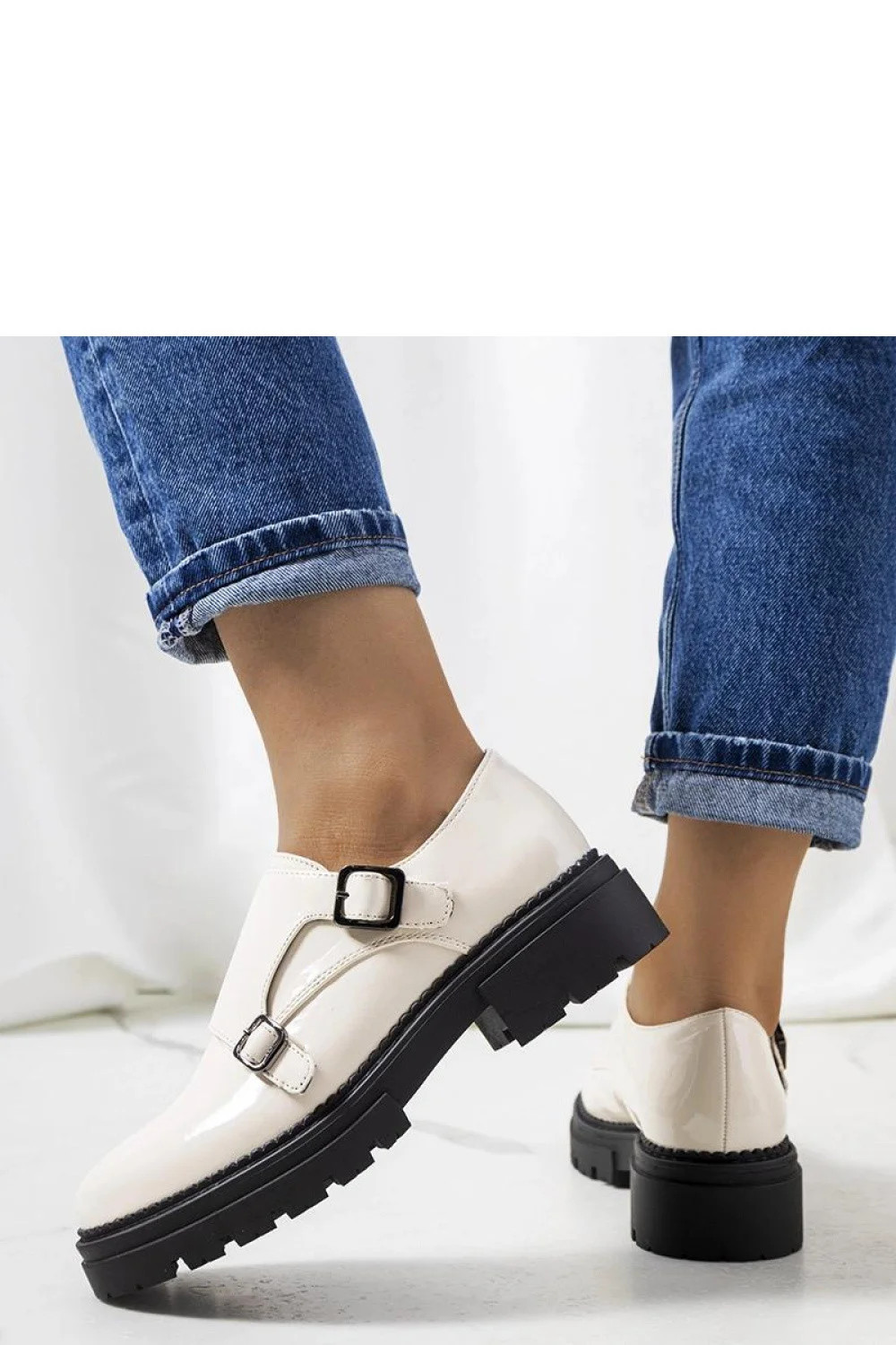 Dámske poltopánky 210007BE-LA Ecru s čiernou - La.Fi Laura 40 ecru-černá