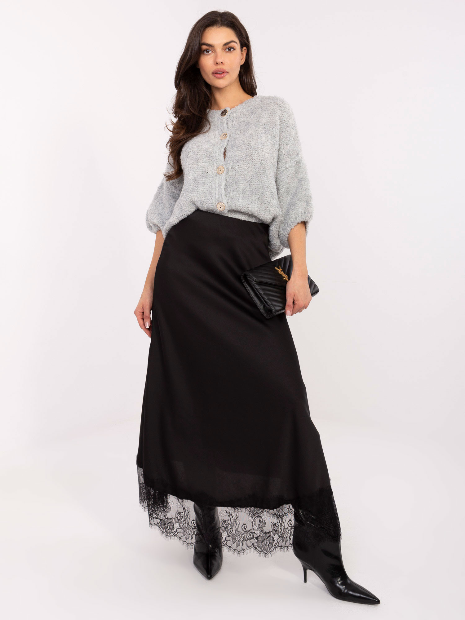 Dámský svetr IT SW 72987.00 Světle šedá - FPrice světle šedá one size (obrázek 3)