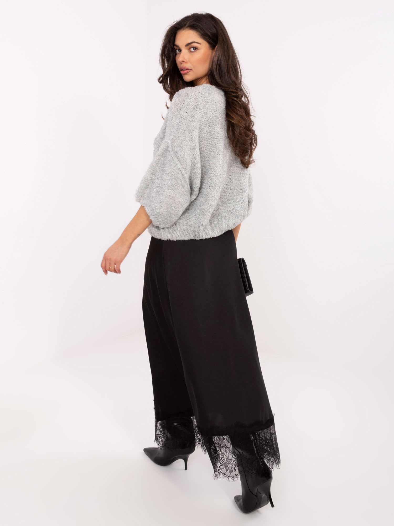 Dámský svetr IT SW 72987.00 Světle šedá - FPrice světle šedá one size (obrázek 4)