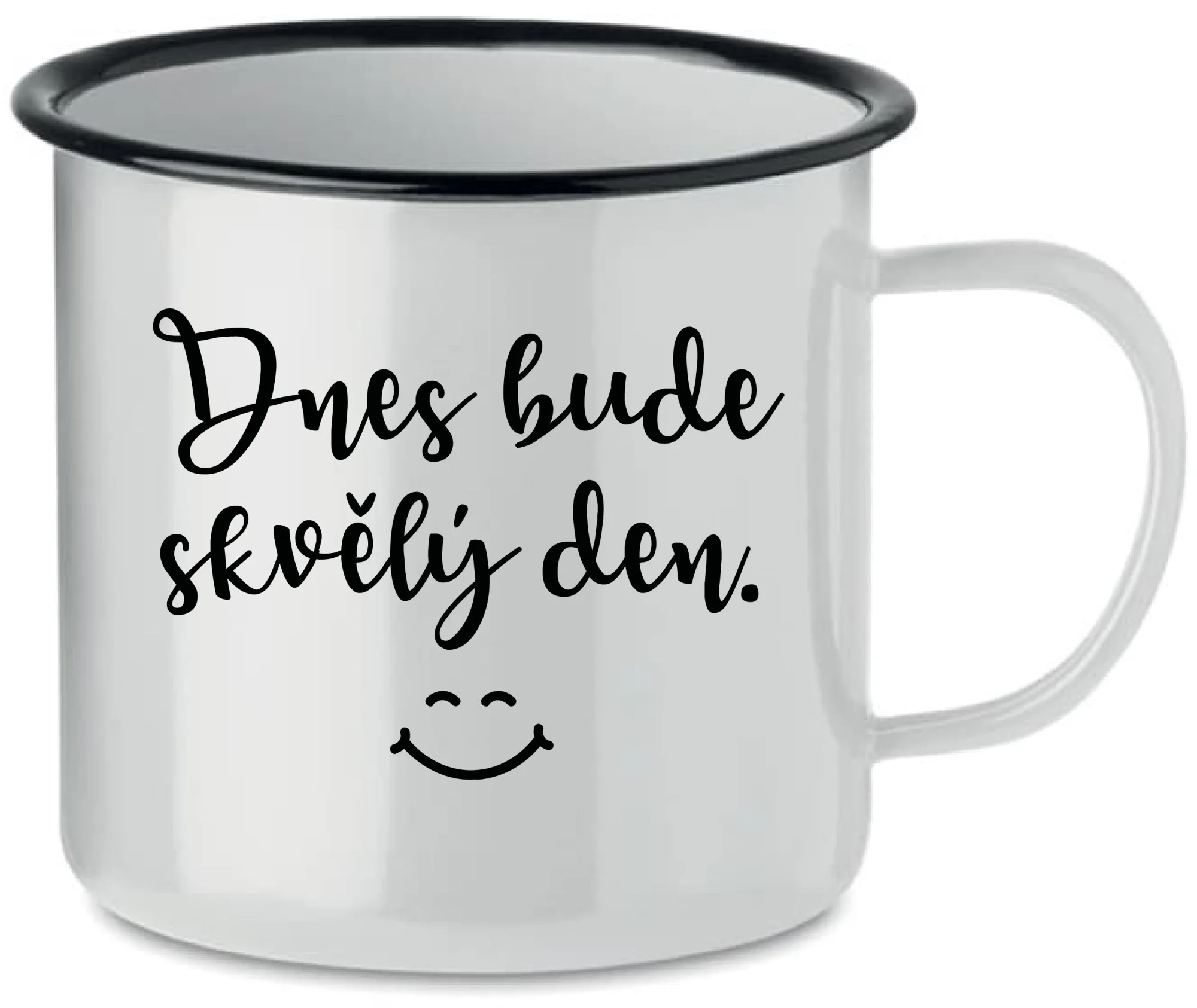 TODAY WILL BE A GREAT DAY - biela plechovka 350 ml