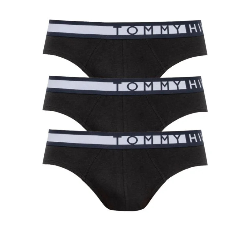 Pánske nohavičky 3PACK UM0UM01227 Čierna s bielou - Tommy Hilfiger S/M černá s bílou