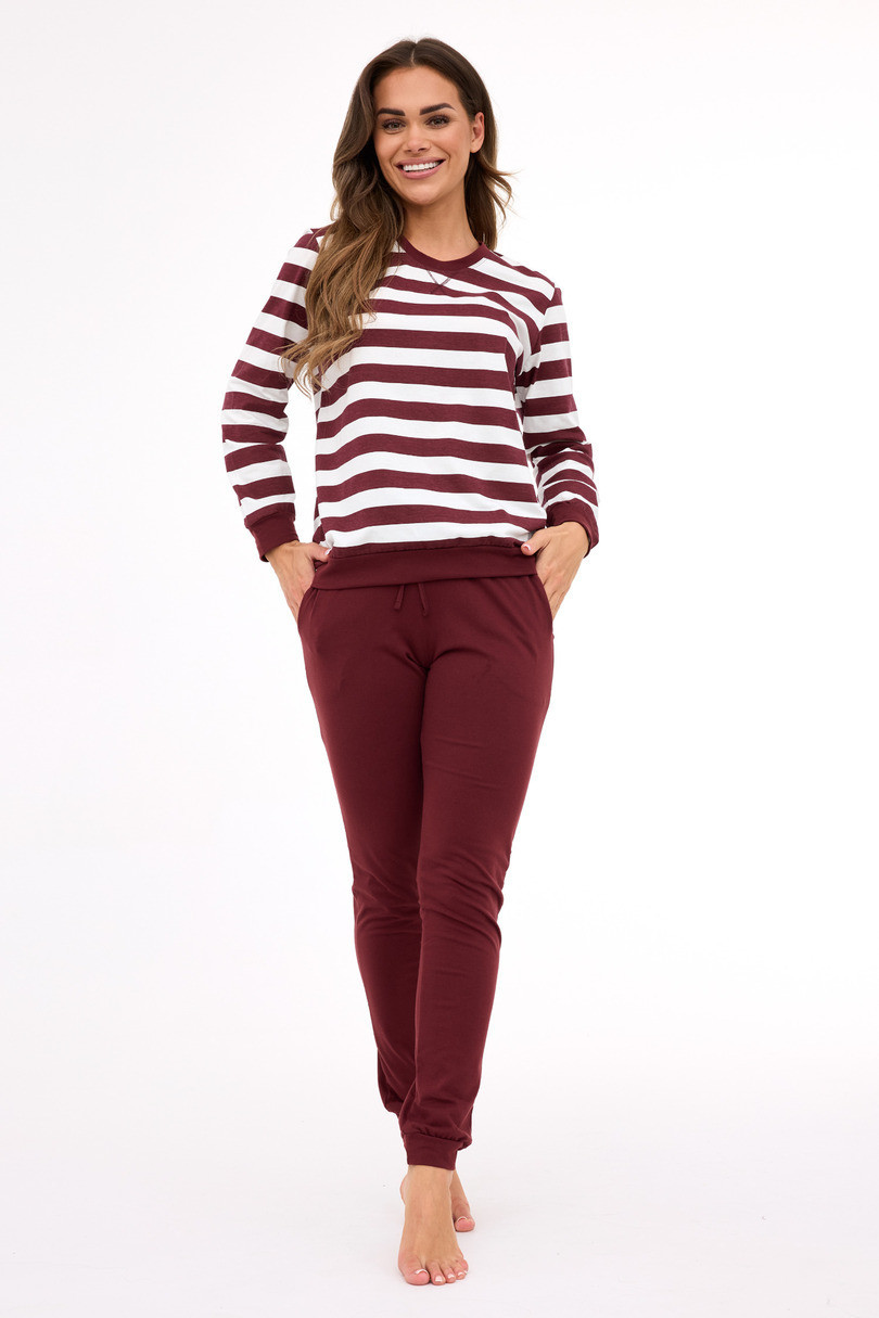 Dámske pyžamo MOLLY 3 635/468 Bordeaux s ecru - Cornette L bordó-ecru