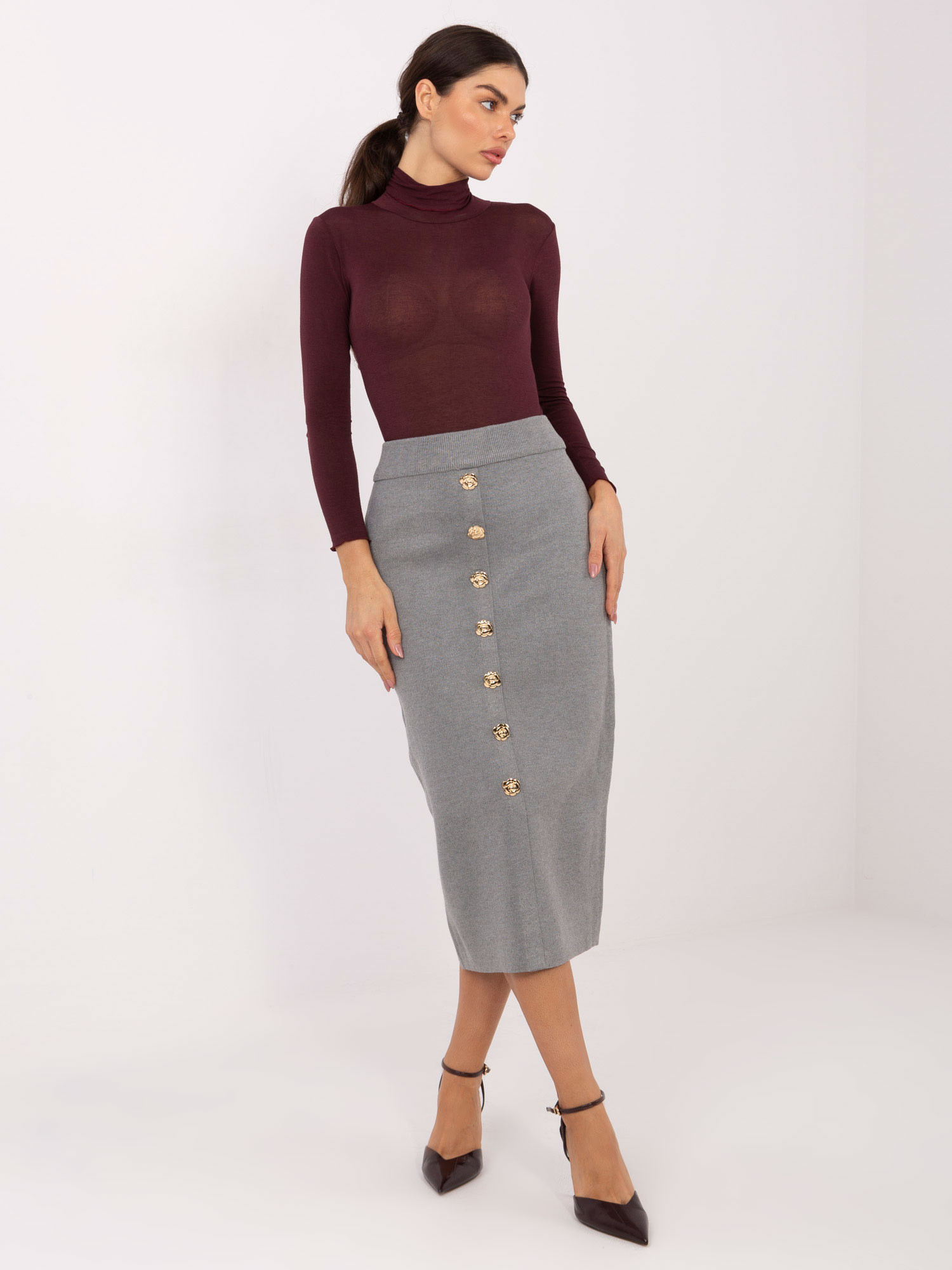 Dámská sukně  PM SD W937.79 šedá - FPrice L/XL (obrázek 4)
