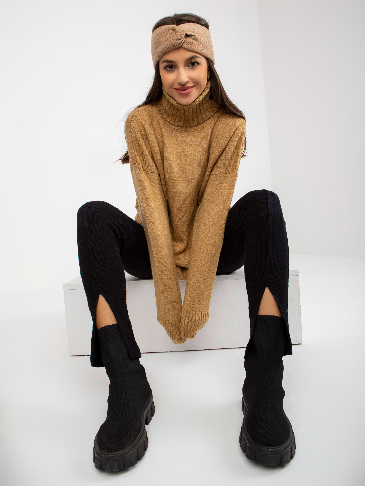 Dámsky rolák LC SW 0331.89P camel - FPrice UNI