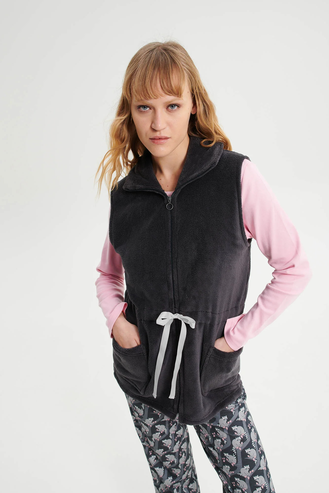 Vamp - Dámská vesta na zip 19463 šedá - Vamp L