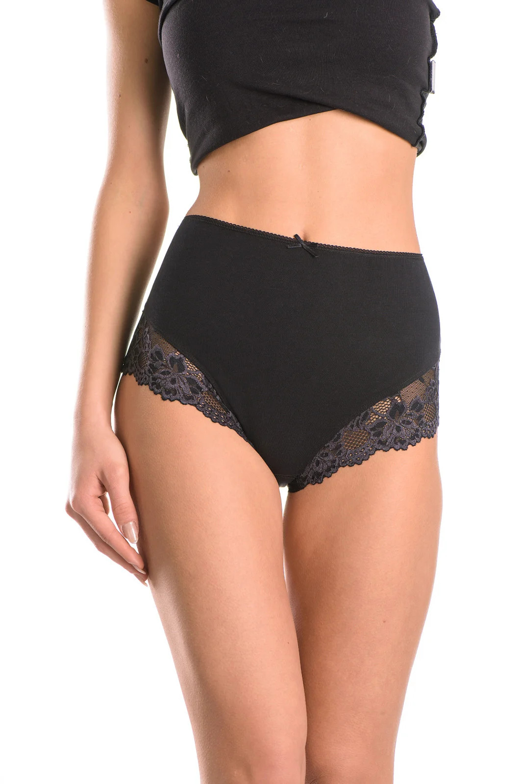 Dámske nohavičky 2PACK LPF 111 Black - Key XXL černá