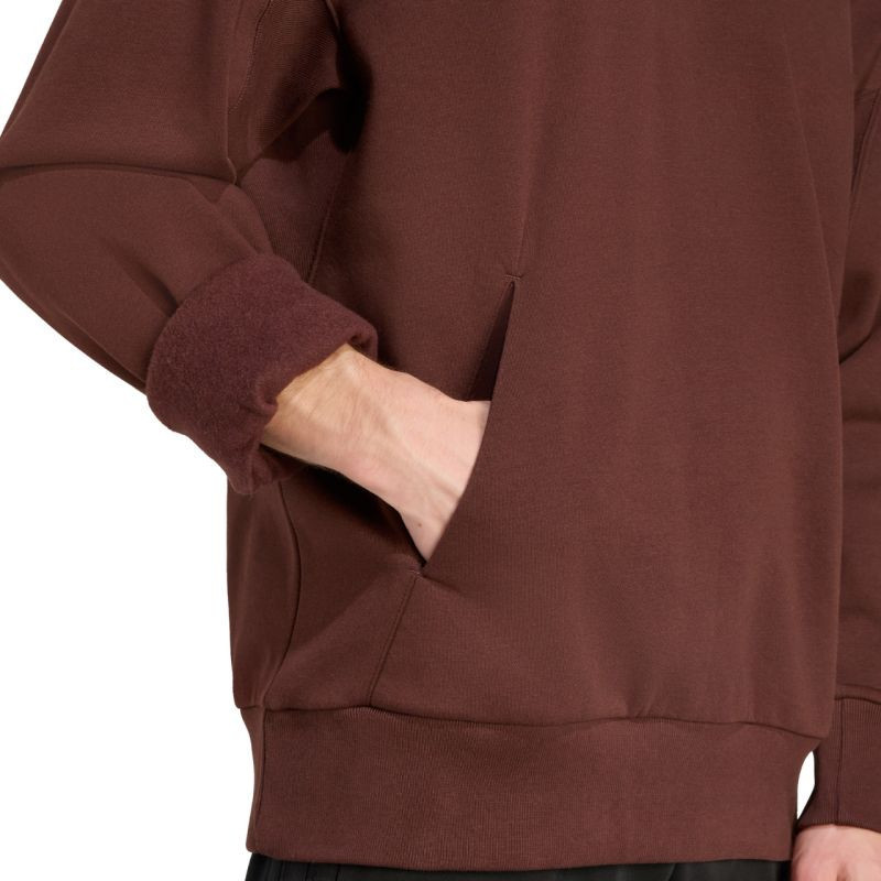 Pánská mikina JX5090 Tmavě hnědá - Adidas tmavě hnědá XL (obrázek 3)