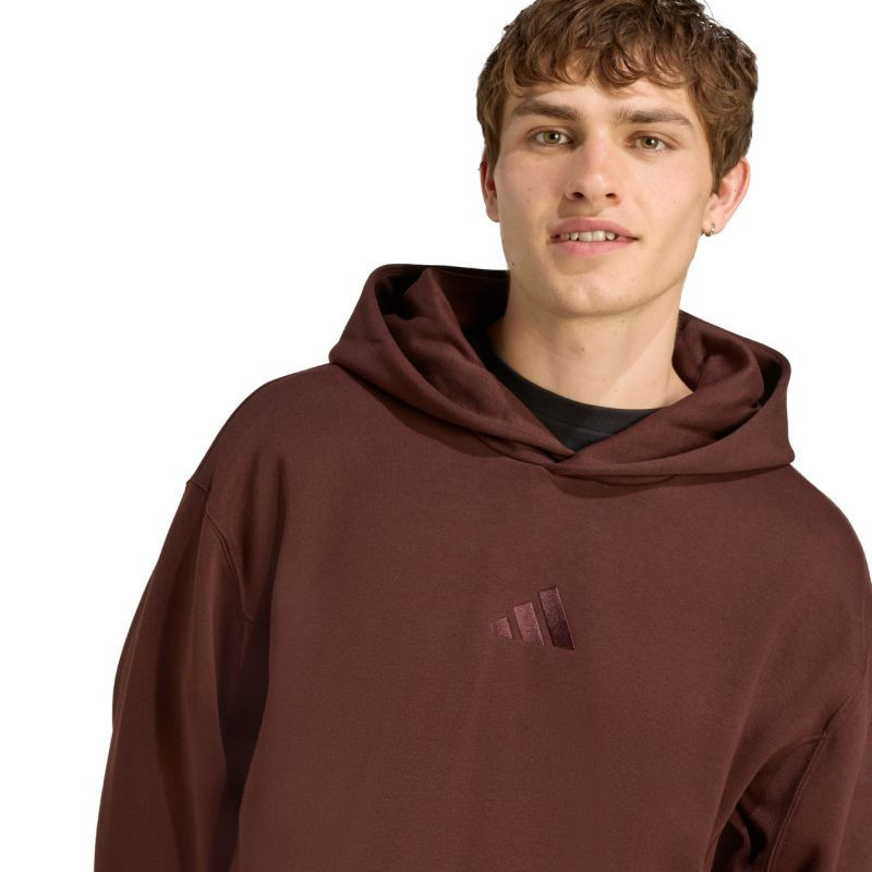 Pánská mikina JX5090 Tmavě hnědá - Adidas tmavě hnědá XL (obrázek 4)
