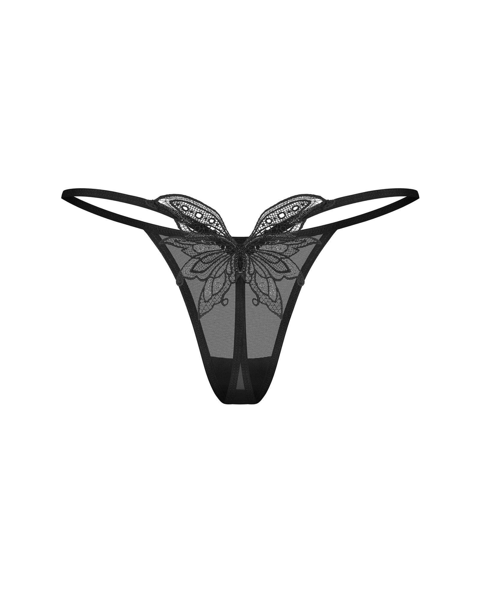 Dámská tanga Veyane Thong černé - Obsessive S/M