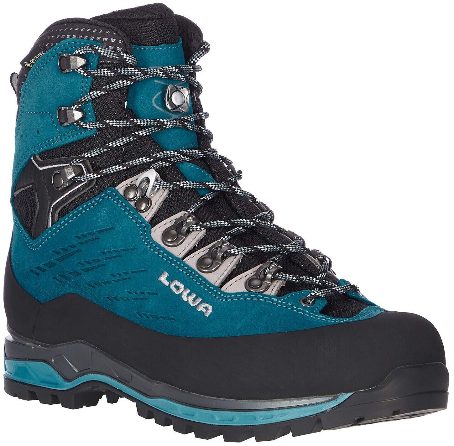 Dámske topánky Cevedale II GTX Ws 220053 6931 Turquoise with black - LOWA 39 modrá a černá