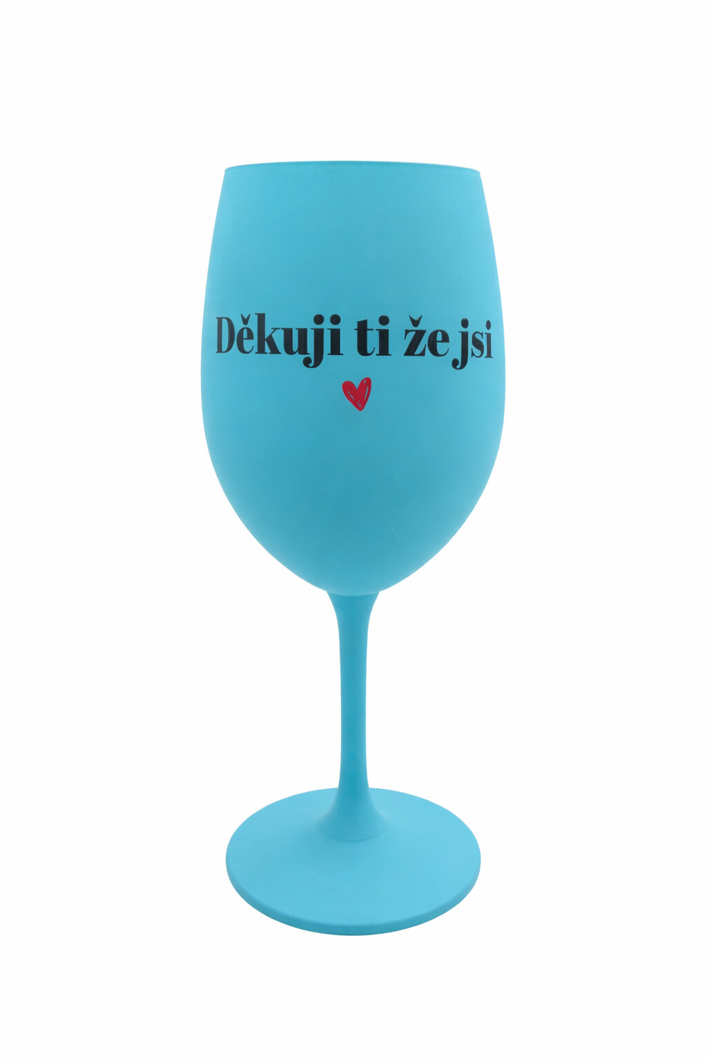 Ďakujeme, že ste - tyrkysový pohár na víno 350 ml