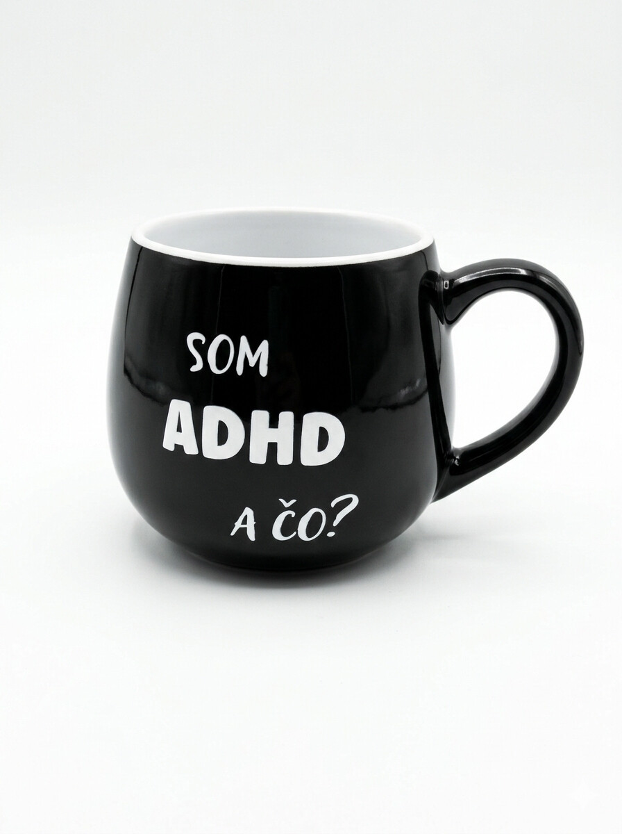 Keramický hrnček Som ADHD a čo? 300 ml čierny - Giftela