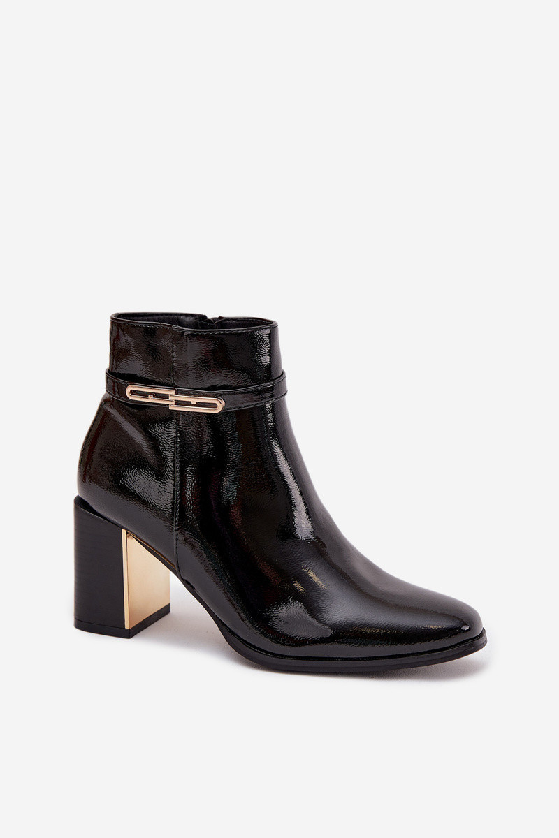 Lakované kozačky Dorelia D8257 černé - Sweet Shoes 40 (obrázek 7)