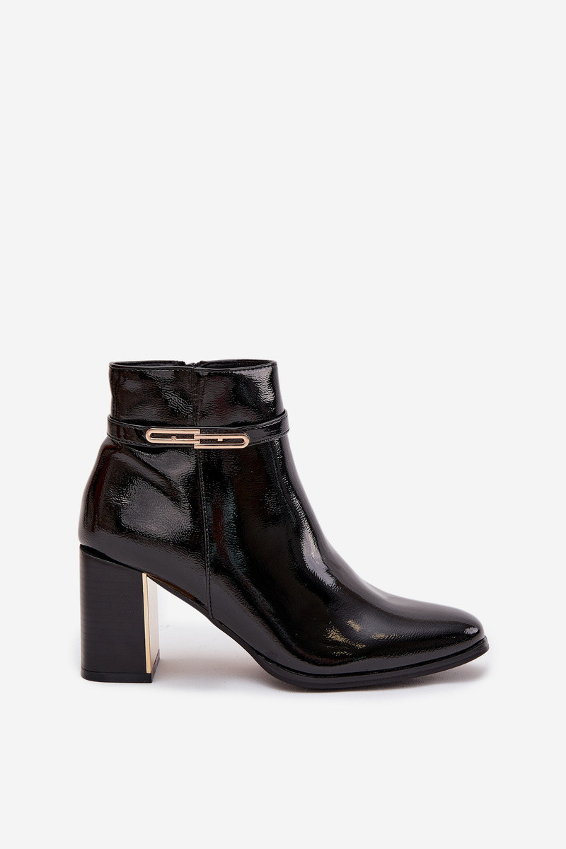 Lakované kozačky Dorelia D8257 černé - Sweet Shoes 40 (obrázek 3)