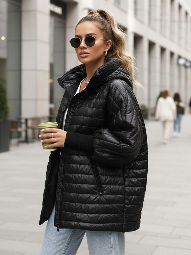 E-shop Dámska bunda TY5529 čierna - FashionStreet XL