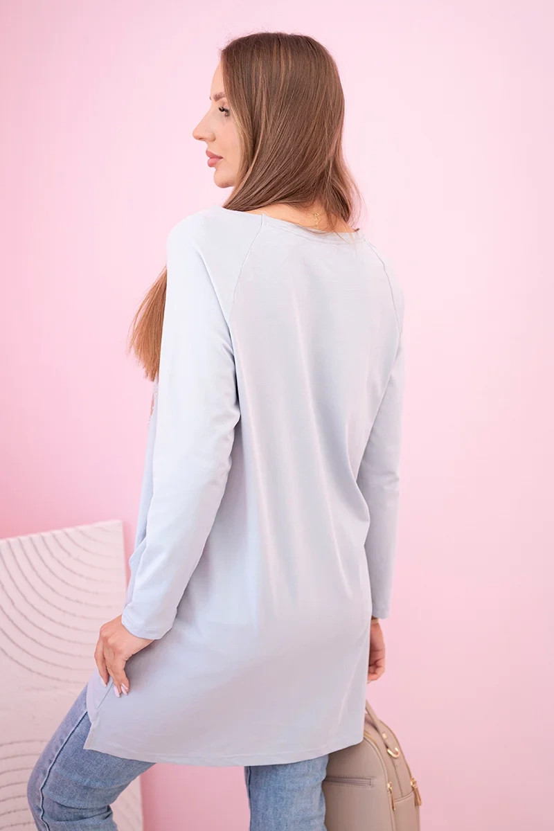 Dámská halenka 69504 šedé - Esilla UNI (obrázek 4)