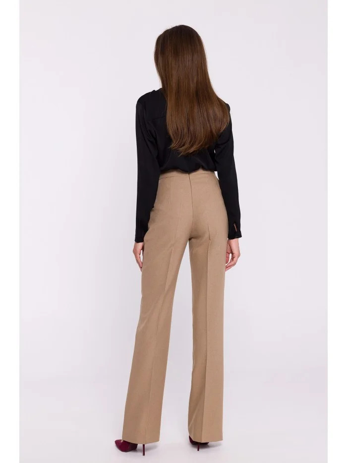 Kalhoty Bootcut S371 světle hnědé - Stylove M (obrázek 6)