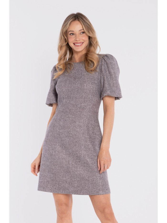 Mini dámské šaty S431 grafitové - Stylove S
