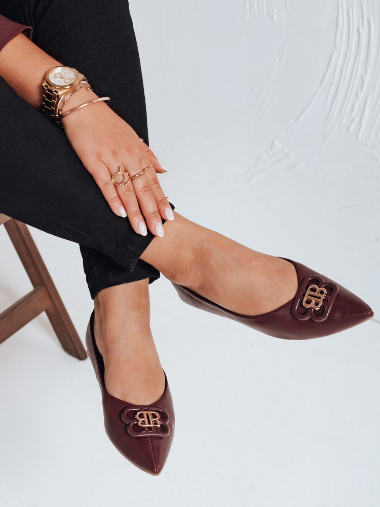 Dámské baleríny ZY1060 bordó - FashionStreet  38