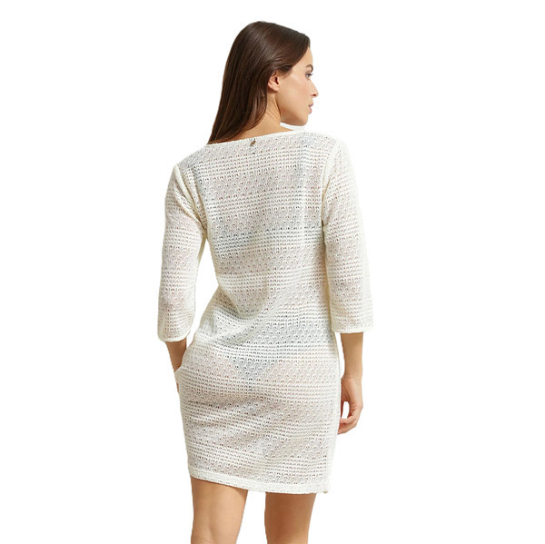 Dámské plážové šaty DDEPS SHELL DRESS - DIM  smetanová 38 (obrázek 3)