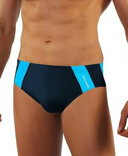 Pánské plavkyart.447 černo modré -  Sesto Senso 3XL