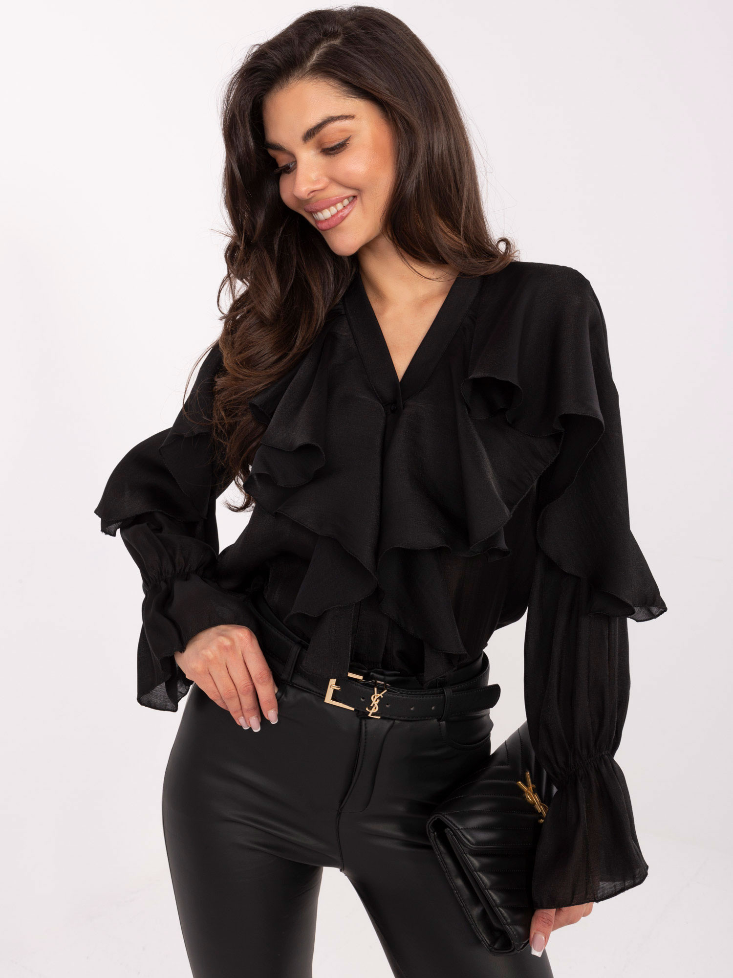 Dámská halenka MI BZ 27427.96 černá - Rue Paris one size