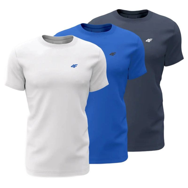 Pánské tričko 3Pack M4479 černé,modré,bílé - 4F XL