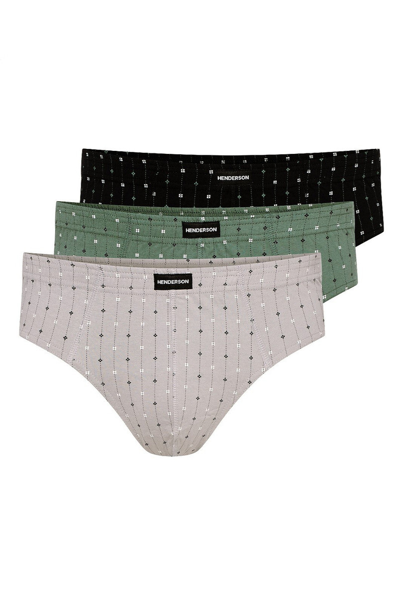 PÁNSKE KLASICKÉ SLIPY 3P 1446 - VÝPREDAJ OLIWKA-BLACK M