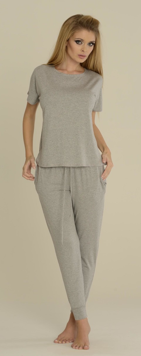 Dámské pyžamo model 2557056 - De Lafense Barva: grafit, Velikost: L