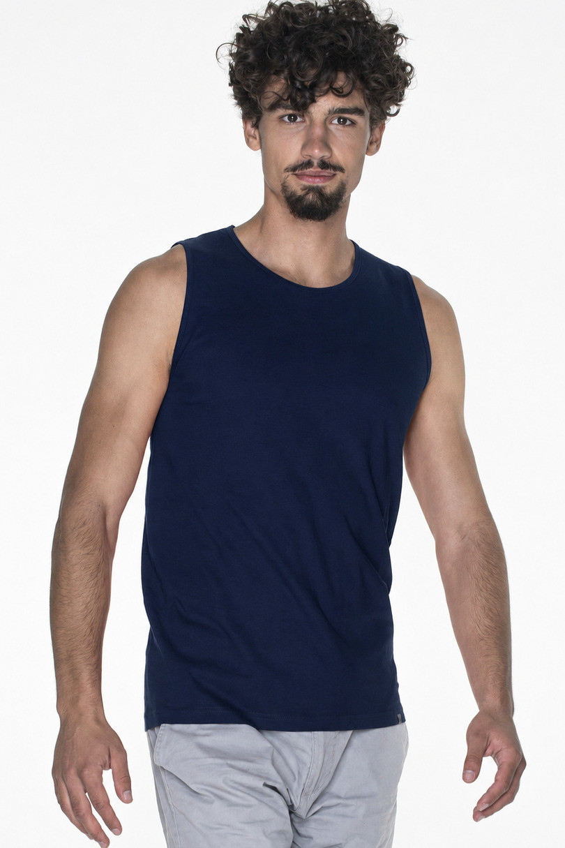 Pánske tričko bez rukávov M SHORT 21340 - Promostars tmavě modrá S