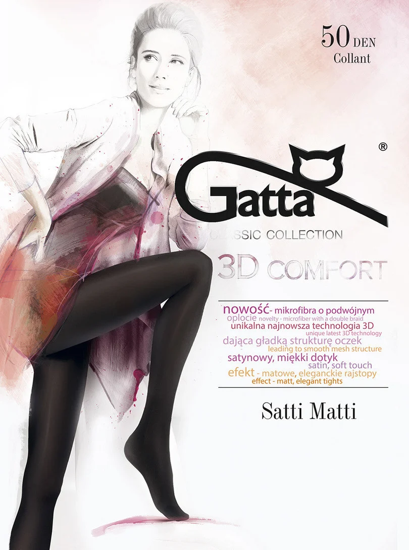 Dámské punčochové kalhoty SATTI MATTI 50 DEN - GATTA nero 4-L (obrázek 3)