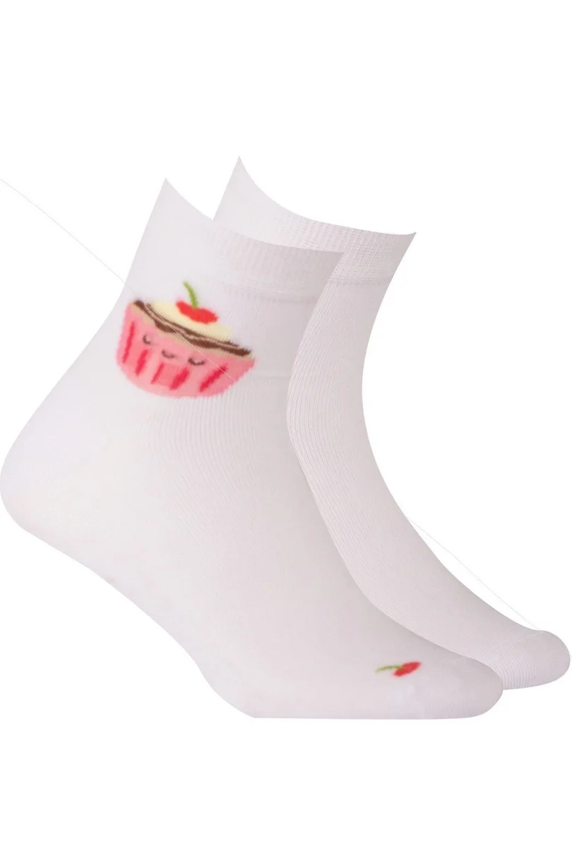 TENKÉ PONOŽKY FARBA 2-6 ROKOV DIEVČATÁ BIELA 24-26