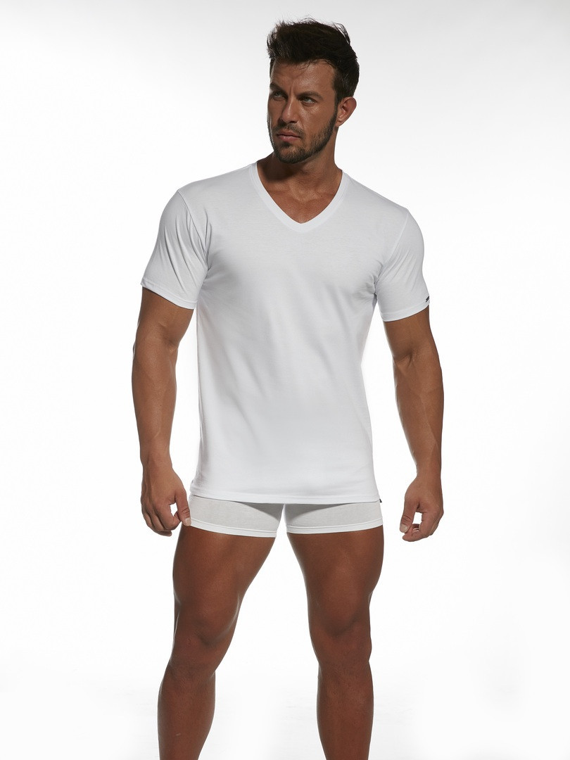 Pánské tričko AUTHENTIC 201NEW - CORNETTE bílá L