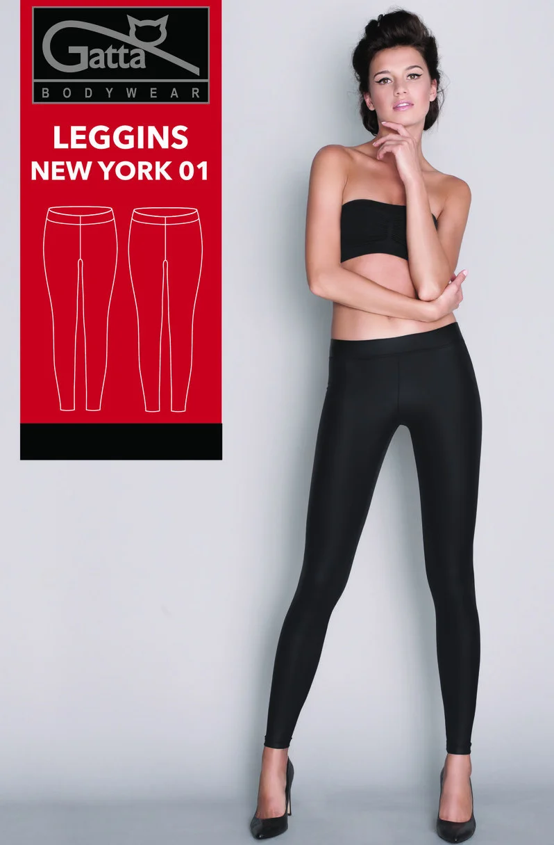 Legíny NEW YORK 01 - GATTA BODYWEAR černá L (obrázek 6)