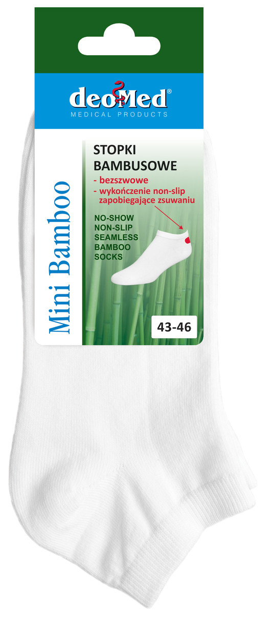 E-shop Ponožky MINI BAMBOO NON-SLIP bílá 35-38