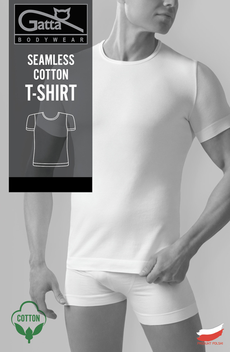 Koszulka Męska - SEAMLESS COTTON T-SHIRT černá XXL