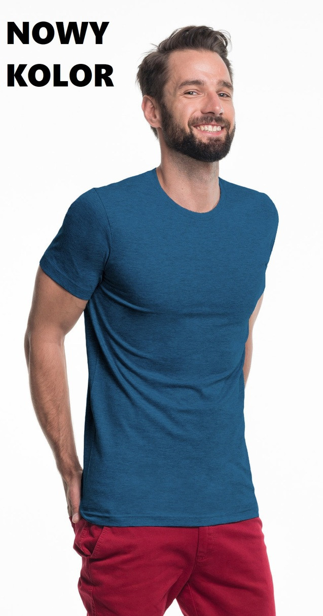 Pánské tričko Tshirt Heavy Slim tmavě modrá L model 5889529 - PROMOSTARS