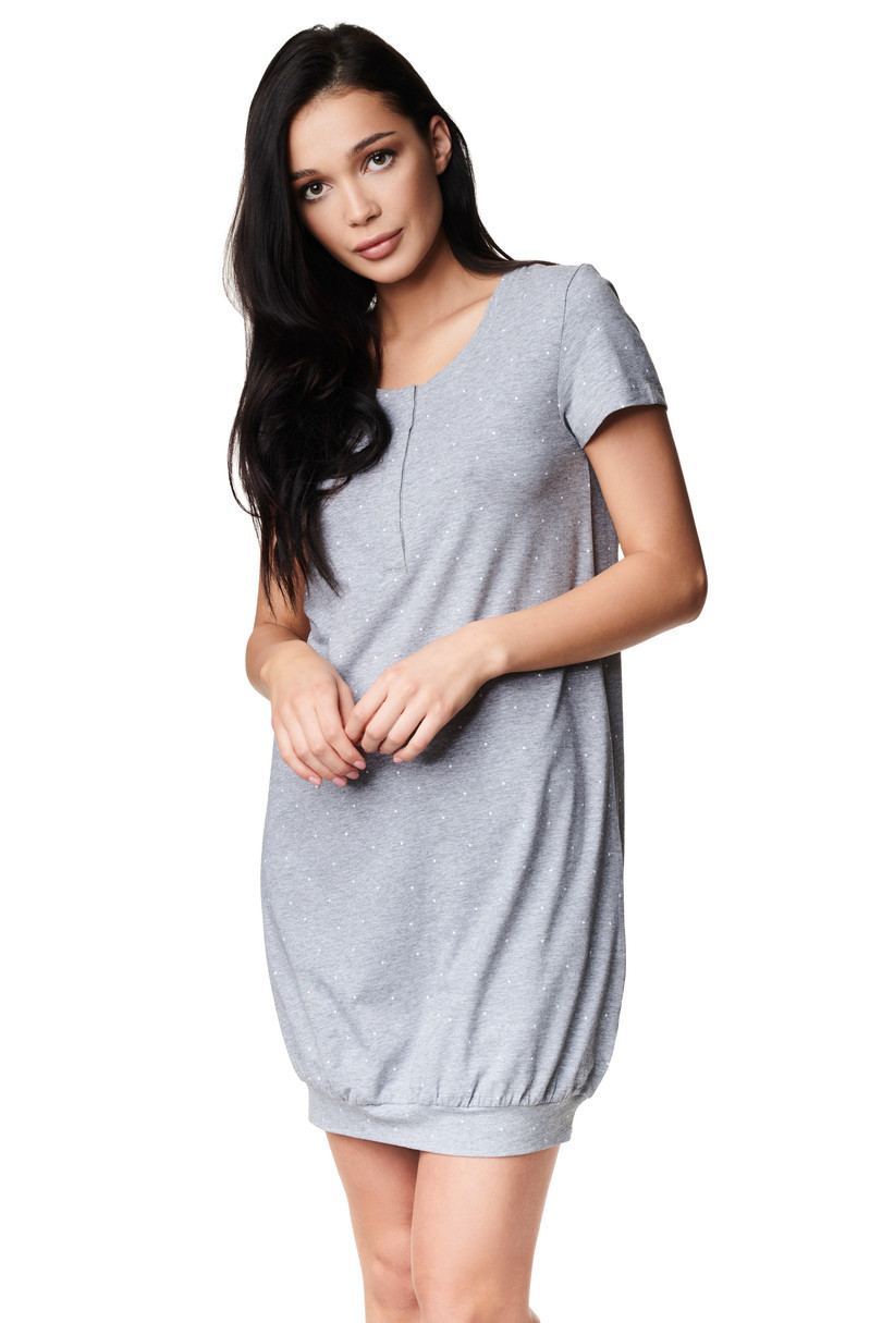 Dámská noční košile model 15759785 - HENDERSON LADIES Barva: šedé tečky, Velikost: S