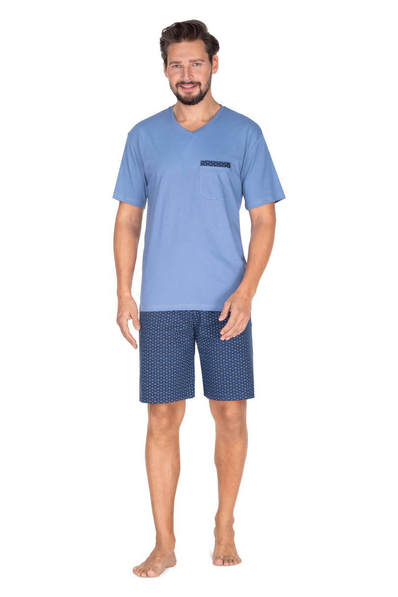 Pánské pyžamo model 18038602 Modrá M - Regina